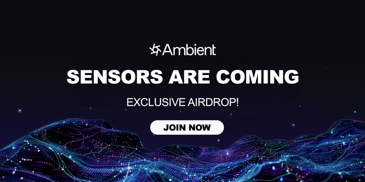 🌍 The Sensors Are Coming 🌍

Join the quest &amp; tap into the power of Ambient Network!

Stay alert for your chance to win an exclusive Airdrop👀
