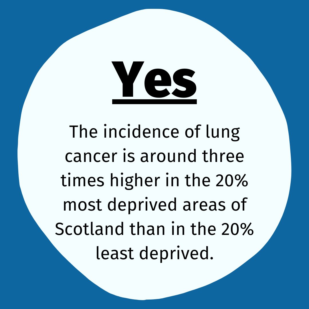 🫁 Did you know people who smoke in disadvantaged areas are more likely to suffer from lung cancer?

🫁 Disadvantaged areas see three times as many lung cancer cases as the least deprived areas.

🫁 Read more in our briefing on health inequalities - bit.ly/3WkFXjo