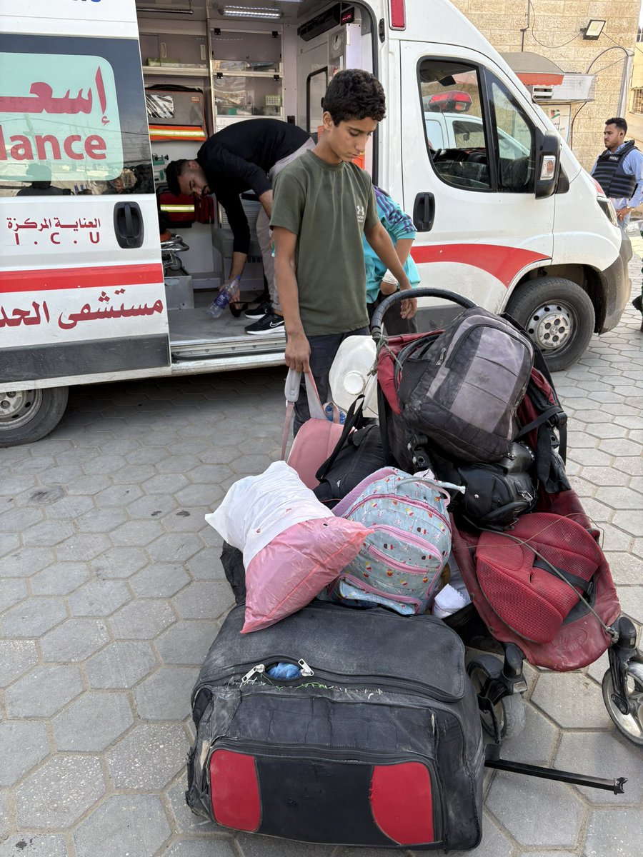 A mother and her children arrived at Al Aqsa hospital, having walked all the way from Beit Lahiya in northern Gaza. They carried with them only a few bags—holding their lives, their memories, and a bag of flour. 

The exhaustion and fear were etched across their faces, the weight