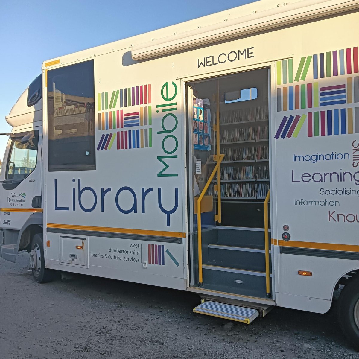 West Dunbartonshire Libraries (@wdclibraries) on Twitter photo Happy #MobileLibrariesDay This was our fabulous mobile library setting out this morning for its visit to <a href="/KilpatrickPri/">Kilpatrick Primary Classes</a> <a href="/Kilpatrickscho1/">Kilpatrick school</a>
Serving the communities, schools & nurseries of <a href="/WDCouncil/">West Dunbartonshire Council</a> our mobile library is a lifeline to so many people.
west-dunbarton.gov.uk/mobilelibrary Happy #MobileLibrariesDay This was our fabulous mobile library setting out this morning for its visit to <a href="/KilpatrickPri/">Kilpatrick Primary Classes</a> <a href="/Kilpatrickscho1/">Kilpatrick school</a>
Serving the communities, schools & nurseries of <a href="/WDCouncil/">West Dunbartonshire Council</a> our mobile library is a lifeline to so many people.
west-dunbarton.gov.uk/mobilelibrary