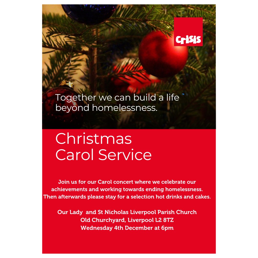 CrisisMside's tweet photo. Only two weeks until our Carol Concert, click the links for your tickets https://t.co/Jblvjt6gNI https://t.co/MUFaLFz4So