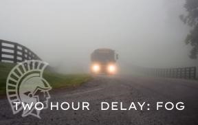 Due to dense fog, students transported from Valley View Schools will be on a two-hour delay today, Wednesday, 11/20. This includes MVCTC students and students attending alternate locations. Preschool will run on a two-hour delay schedule: AM 11:00-12:45; PM 1:45-3:30.