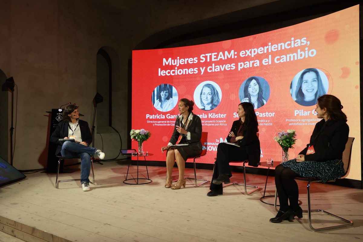 Red Innpulso (@redinnpulso) on Twitter photo 🟠 Comenzamos la mesa redonda de "Mujeres STEAM: experiencias, lecciones y claves para el cambio" con:
🔸Pamela Köster, de <a href="/MujeresxAfrica/">Fundación Mujeres por África</a>
🔸Susana Pastor, ingeniera informática
🔸<a href="/PilarGilPons1/">Pilar.Gil.Pons</a>, profesora y astrofísica
🔸Modera: Patricia García de <a href="/AytodeGijon/">Ayuntamiento Gijón</a>
#MujeryCiencia 🟠 Comenzamos la mesa redonda de "Mujeres STEAM: experiencias, lecciones y claves para el cambio" con:
🔸Pamela Köster, de <a href="/MujeresxAfrica/">Fundación Mujeres por África</a>
🔸Susana Pastor, ingeniera informática
🔸<a href="/PilarGilPons1/">Pilar.Gil.Pons</a>, profesora y astrofísica
🔸Modera: Patricia García de <a href="/AytodeGijon/">Ayuntamiento Gijón</a>
#MujeryCiencia