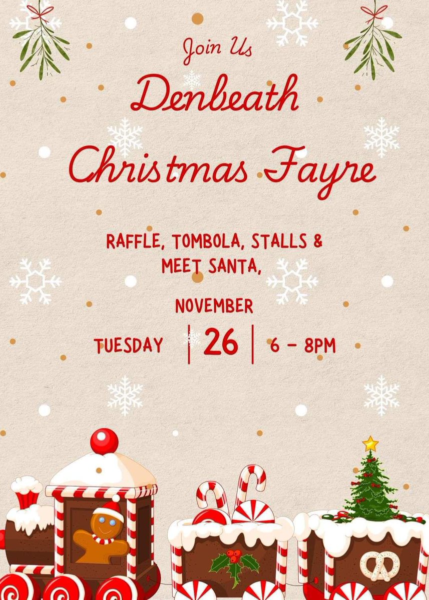 Denbeath PS (@denbeathps) on Twitter photo Come along to our Parent Council Christmas Fayre ❤️🎅🏼🎄🦌☃️<a href="/TheDBBurrow/">The Burrow - Enhanced Nurture at Denbeath Primary</a> <a href="/DenbeathPC/">Denbeath Primary Parent Council</a> Come along to our Parent Council Christmas Fayre ❤️🎅🏼🎄🦌☃️<a href="/TheDBBurrow/">The Burrow - Enhanced Nurture at Denbeath Primary</a> <a href="/DenbeathPC/">Denbeath Primary Parent Council</a>