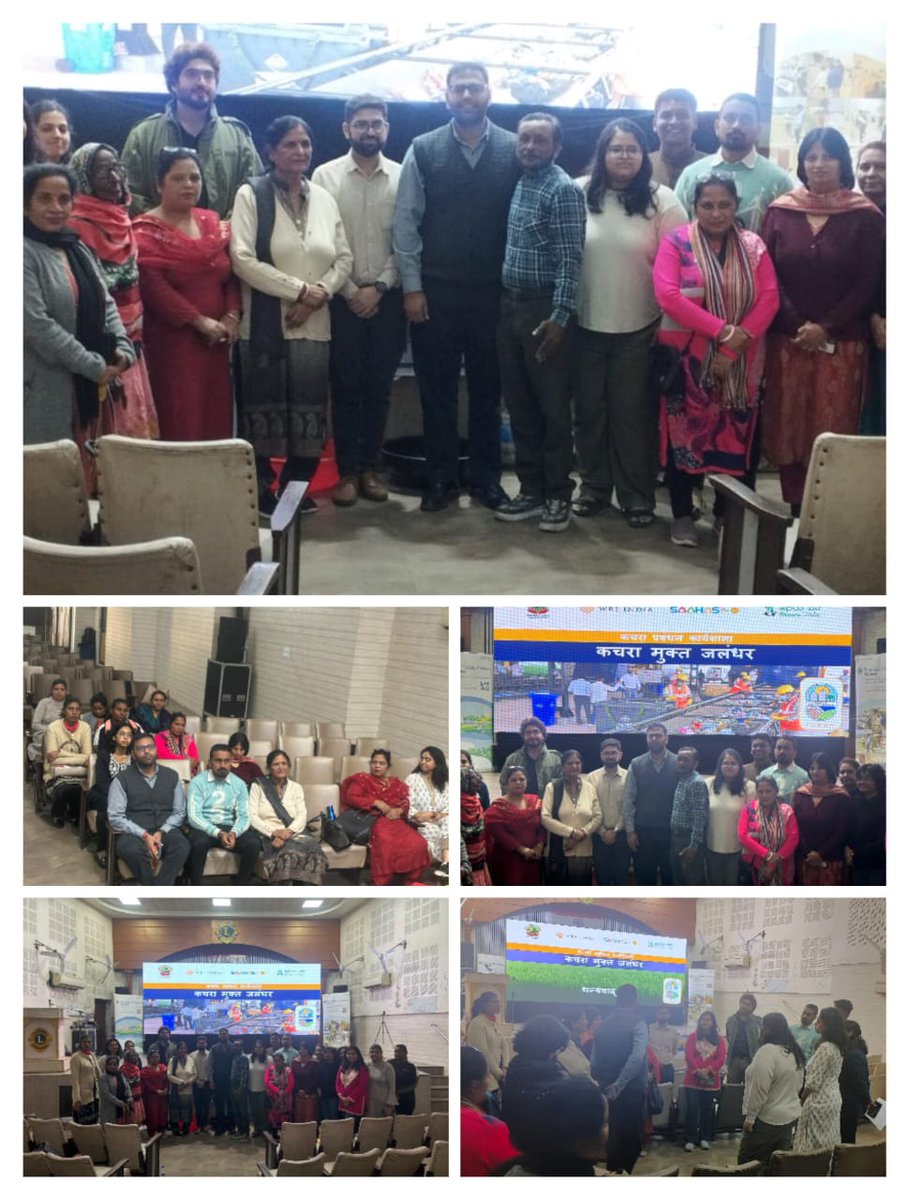 McJalandhar's tweet image. MCJ in collaboration with the Team WRI India conducted a SWM Capacity Building Training for Safai Sewaks today at Lions Club Jalandhar. Worthy Commissioner Sir Shri Gautam Jain IAS participated in the training session along with other health officials
#mcj #jalandahar #pmidc