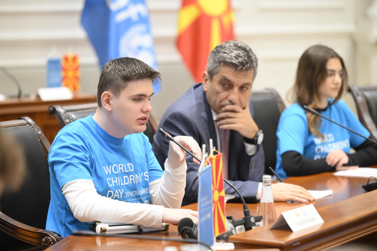‘It's time to think about the future and take responsibility for creating systems that will provide us with quality life and prosperity’. 

On #WorldChildrensDay children presented their ideas for using advanced technologies such as AI in education and health <a href="/VladaMK/">Влада на Република Северна Македонија</a>