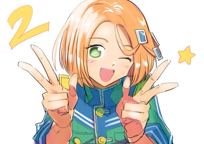 暗号学園あしたで2周年ですって!? 光陰矢…! #暗号学園のいろはFA 