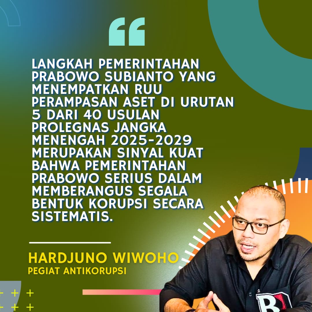 NusantaraHukum's tweet photo. Menempatkan RUU Perampasan Aset di urutan 5 dari 40 usulan Prolegnas Jangka Menengah 2025-2029, sinyal kuat pemerintahan Prabowo serius dalam memberangus segala bentuk korupsi secara sistematis!

#LawanKorupsi #SikatKoruptor #AntiKorupsi #IndonesiaTanpaKorupsi #IndonesiaGazz https://t.co/ZhtwNFlGOf