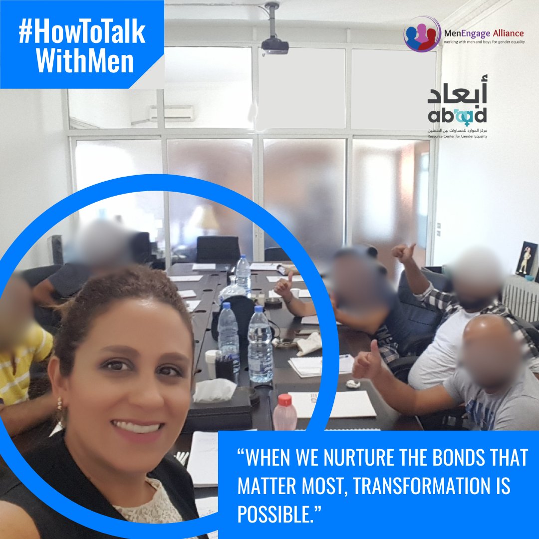 MenEngage's tweet photo. 🌟 "When we nurture the bonds that matter the most, transformation is possible"🌟

Julie Kai Chahine, MenEngage Coordinator at @AbaadMENA, reflects on her inspiring journey with fathers in a rehabilitation center as part of the #HowToTalkWithMen campaign. https://t.co/Uhy09kbZMW