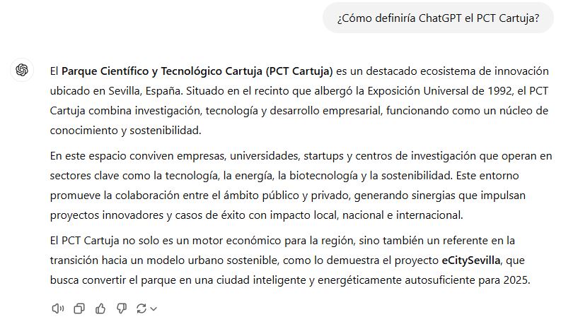 ☺️Pues sí, podemos afirmar que <a href="/ChatGPTapp/">ChatGPT</a> va conociéndonos cada día un poquito más y mejor.
#LosParquesAportan
#SomosCartuja
#IA
#Innovación #ciencia #tecnología #sostenibilidad #eCitySevilla