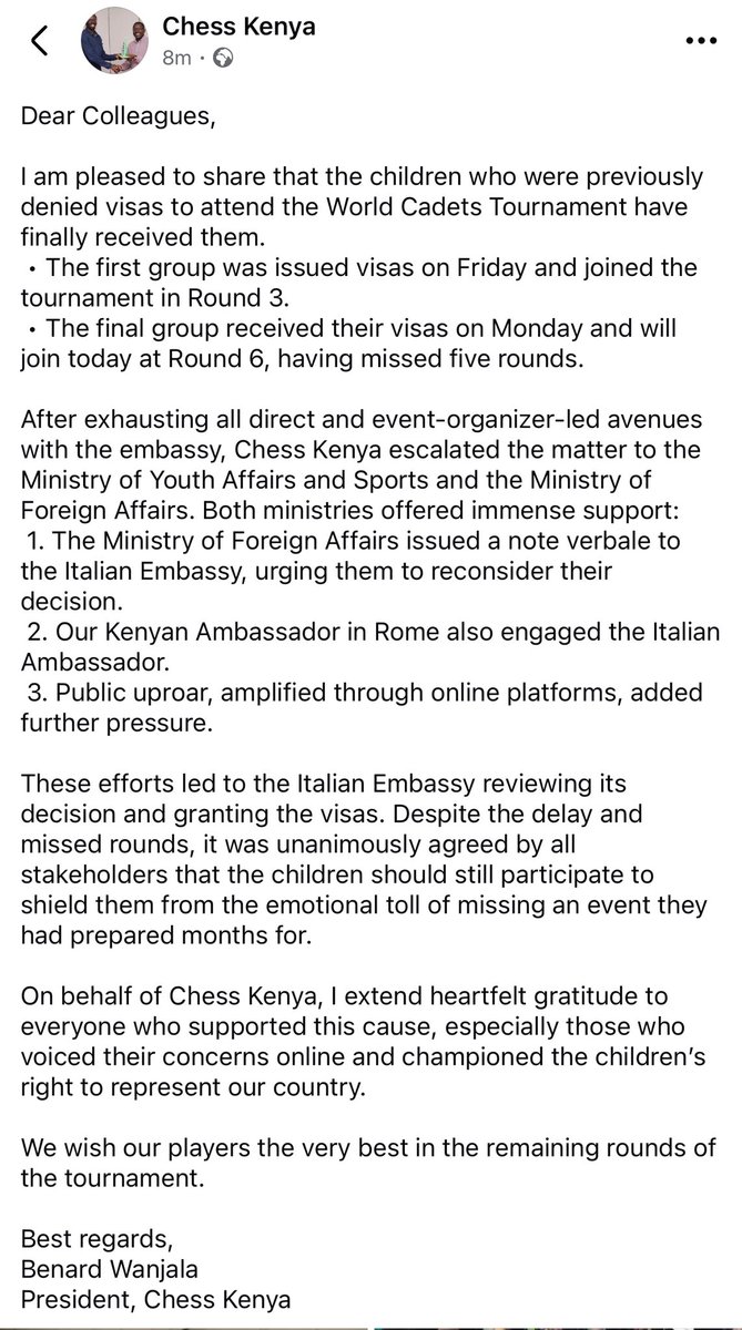 LarryMadowo's tweet image. The Italians had to be shamed to give these kids visas 🤦🏾‍♂️