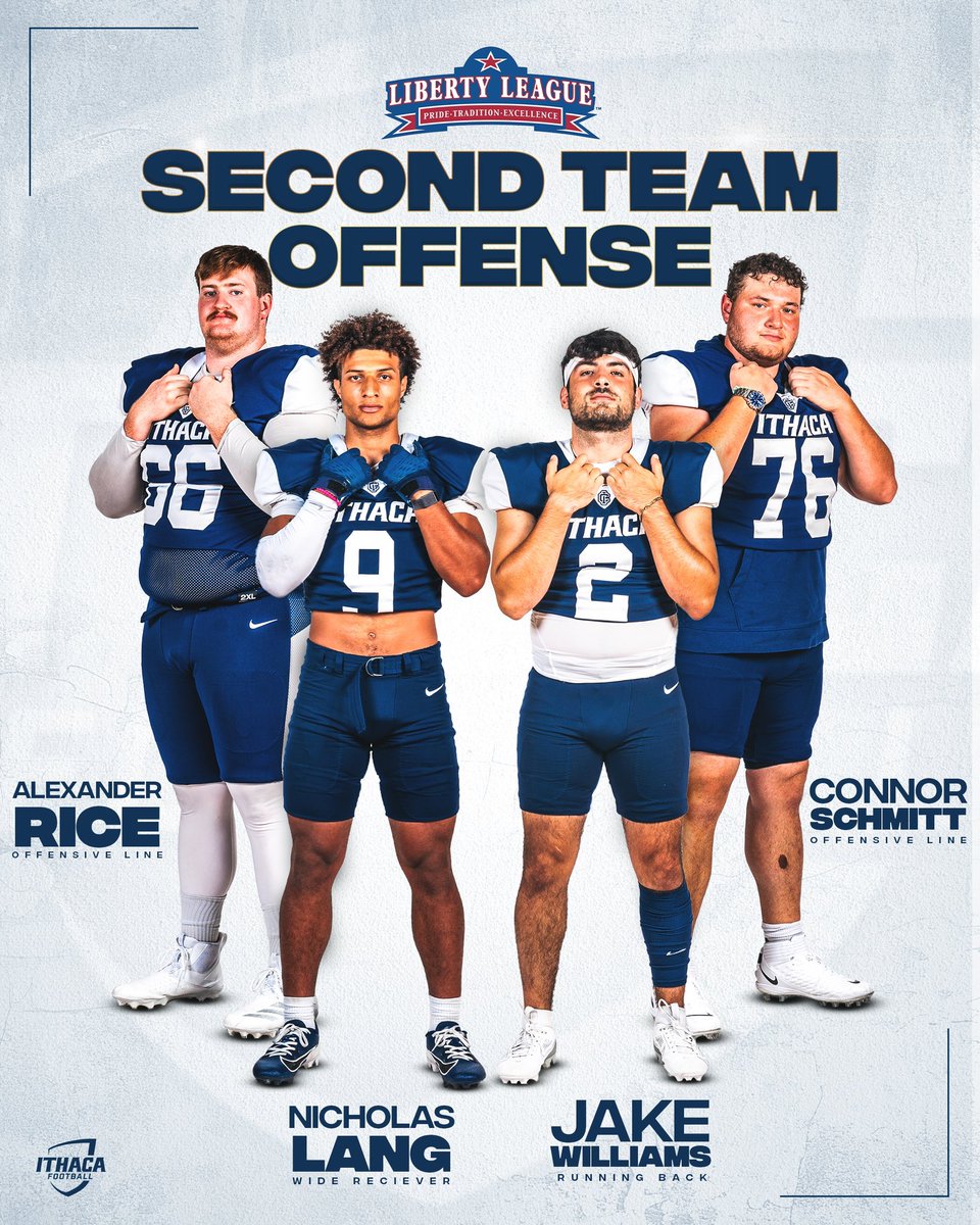 Congratulations to the 15 Bombers that landed on the All-Liberty League Teams! 

DL: Isaiah Couser
Safety: Jake Connolly
DL: Carson Ciancuielli
RB/KR: Jalen Leonard-Osbourne
OL: Jimmy Mullevey
LB: Darren Brunner

#GoBombers | #OneBeat