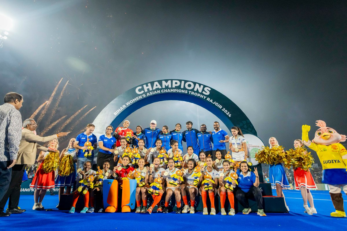 asia_hockey's tweet photo. India Wins Goal medel in Bihar Women’s Asian Champions Trophy Rajgir 2024
#BWACT2024
#asiahockey
@FIH_Hockey
@TheHockeyIndia https://t.co/rPKuyg2hDd