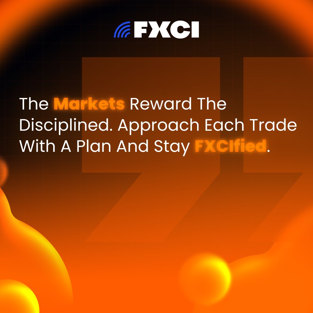 fxci_com's tweet image. Discipline = Success 

The markets don’t reward luck—they reward discipline. 🧠

Every winning trade starts with a solid plan. Stick to yours, manage your risks, and let your strategy do the work.

💡 Stay focused. Stay consistent. Stay FXCIfied.

#LevelUpYourTrading #FXCIfied