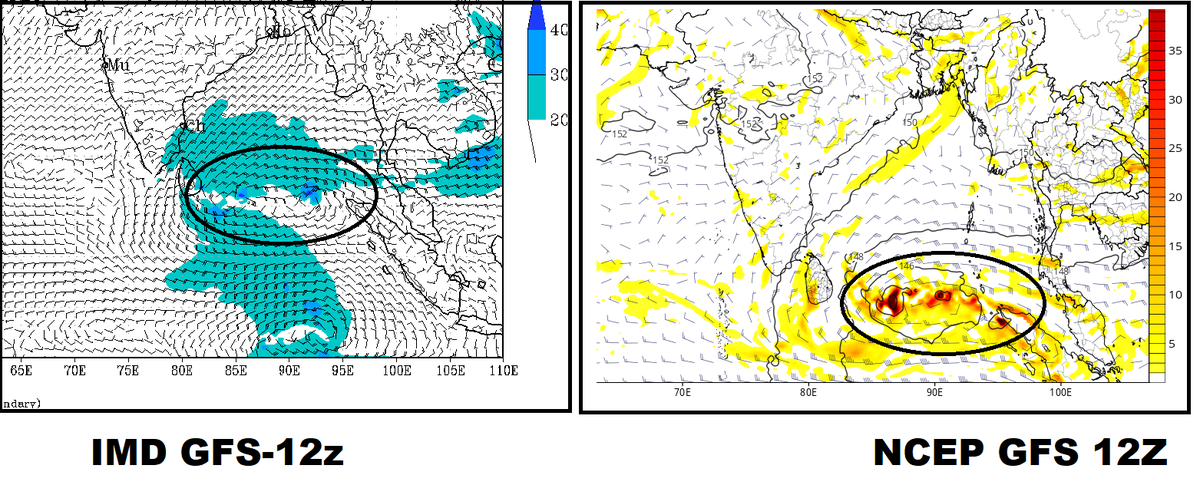 Selwyyyyn's tweet photo. IMD GFS & NCEP GFS @ 90-96hrs just prior to steady intensification of the Bay system ..
#Monsoon #NEM2024 #MJO #Cyclogenesis #LaNina #Bayofbengal #Indianocean #Vortex #Tropicalupdate
#TamilNadu #Puducherry #AndhraPradhesh #SriLanka https://t.co/qozjlyZhGH