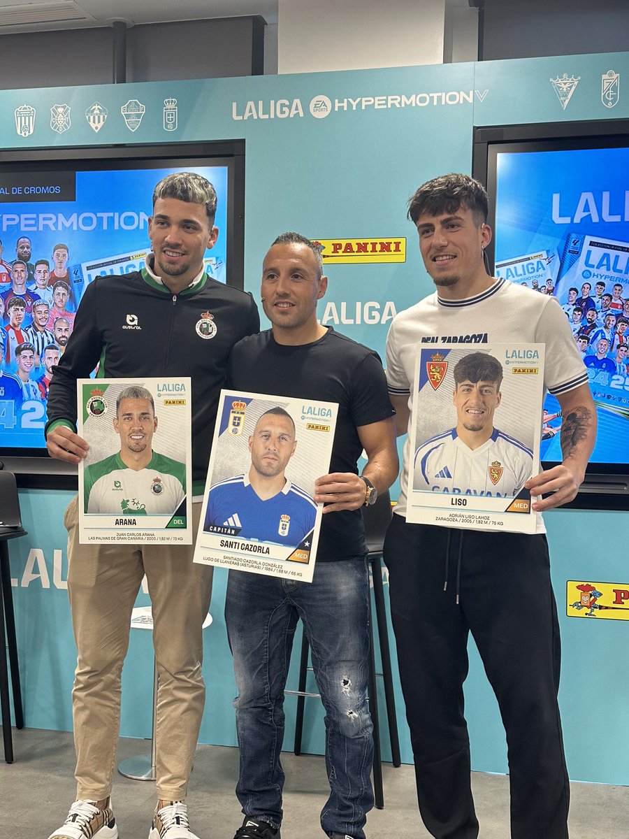 LaLiga2's tweet photo. Tus cromos de confianza. 🪄

@juanca_arana9 | @19SCazorla | @adrianlisoo 

#PaniniLALIGAHYPERMOTION https://t.co/wuWWiohA0l