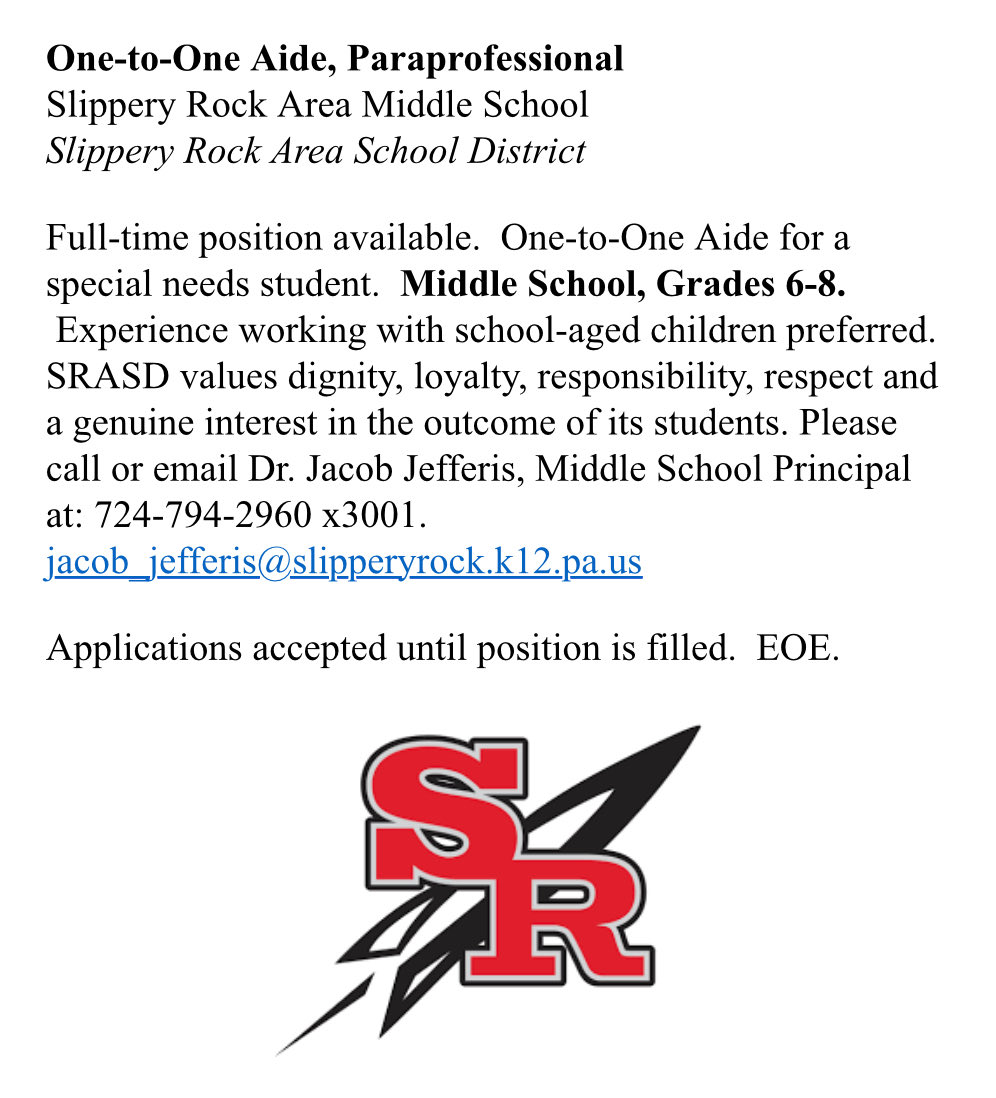 Please consider this position 👇. Thank you. Go Rockets! 🚀 ⁦<a href="/miuiv/">miu4</a>⁩ ⁦<a href="/srucoe/">SRU College of Education</a>⁩ ⁦<a href="/SRUCareer/">SRU Career Education</a>⁩