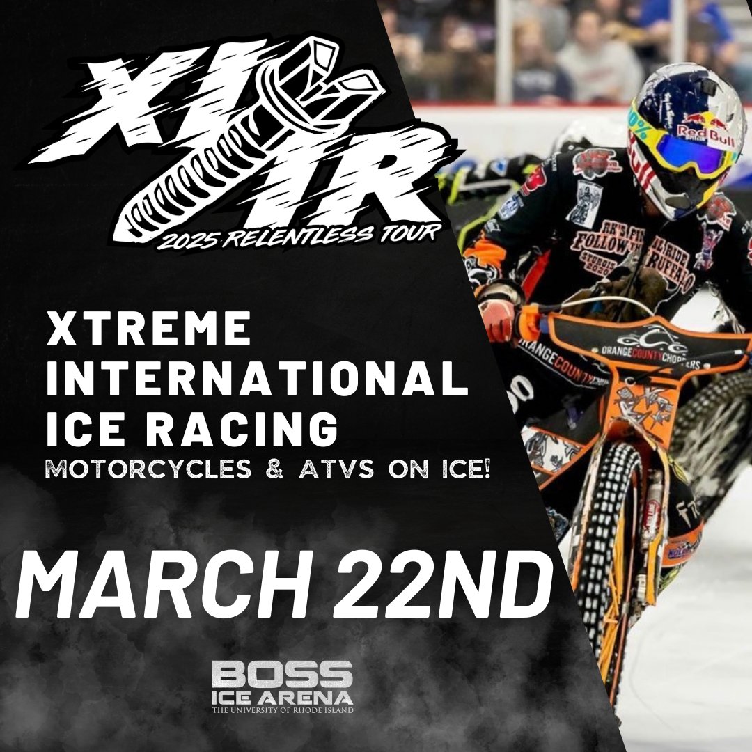 JUST ANNOUNCED! Boss Ice Arena and Oak View Group are thrilled to welcome Xtreme International Ice Racing (XIIR) to Kingston on March 22, 2025!

Tickets go on sale THIS FRIDAY at theryancenter.com! Don’t miss your chance to witness the Xtreme in action!
