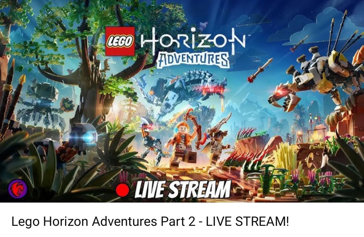 Join the channel as we take on a co op of #LEGOHorizonAdventures #lego #legogaming <a href="/LEGO_Group/">LEGO</a> <a href="/PlayStationUK/">PlayStation UK</a> <a href="/PlayStation/">PlayStation</a> #ps5 <a href="/YouTubeCreators/">YouTube Creators</a> <a href="/YouTube/">YouTube</a> #Aloy 

youtube.com/live/av6OrjpK-…