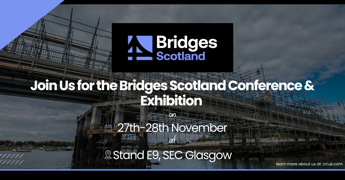 Bridges connect possibilities – Join us at the Bridges Scotland expo at stand E9 and discover solutions for maintenance of infrastructure assets. 
#BridgesScotland2024