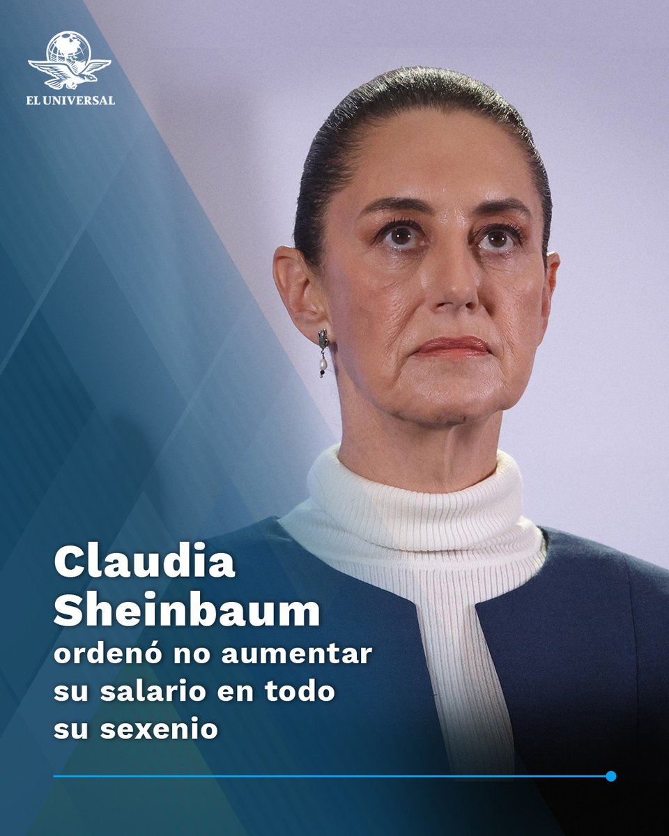 👉 La presidenta de México, Claudia Sheinbaum, anuncia que durante su sexenio no aumentará su salario; los secretarios y funcionarios de alto nivel tampoco tendrán incremento tinyurl.com/22rzydpm