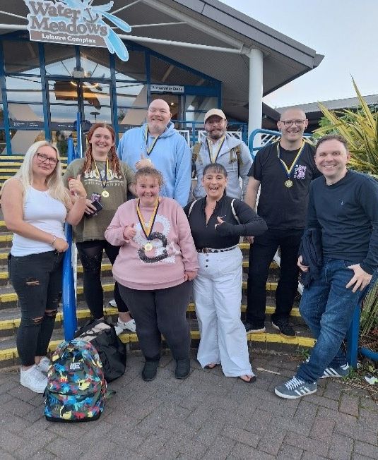 🏊‍♂️ Portland Day Services joined the Charity Swimathon hosted by Mansfield Rotary &amp; Armchair Club, raising over £400! Citizen Georgia Large &amp; the team swam their best, cheered on by supporters. Georgia said, “It was great, I’d love to do it again!” Thank you to all donors! 💙👏