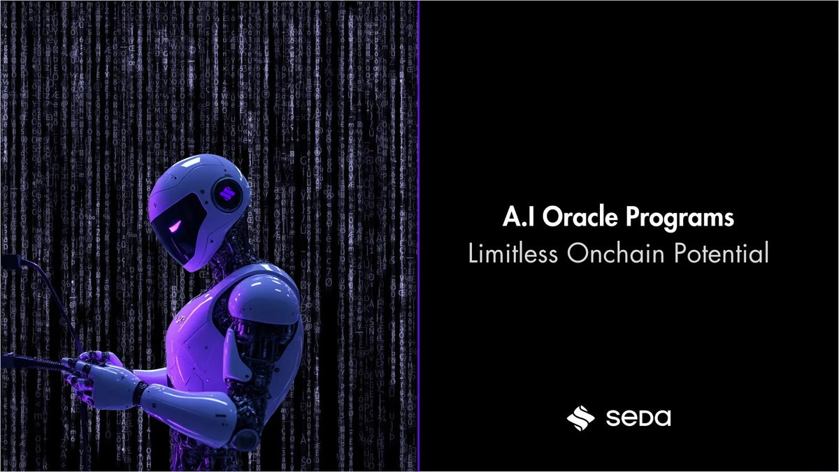 SEDA’s first AI Oracle Programs unbox AI’s limitless potential onchain. 

Imagine what you can build when AI agents make onchain actions based on ANY activity on the internet…  

With SEDA outcomes are boundless. 🧵