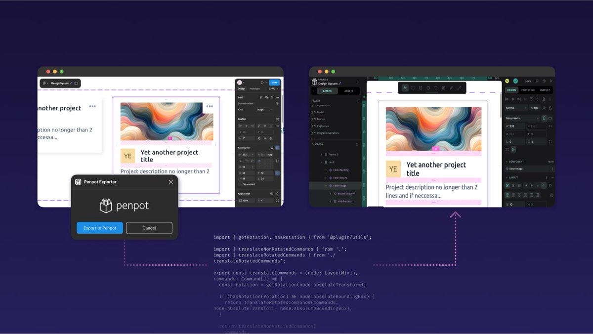 Can I transfer my <a href="/figma/">Figma</a> project to <a href="/penpotapp/">Penpot</a> without any friction?
Of course you can! We’ve developed an amazing plugin crafted with love by Product Designers and Developers at <a href="/runroom/">Runroom</a> 

Read the case to see how we tackled this challenge runroom.com/en/cases/figma… #Figma #Design