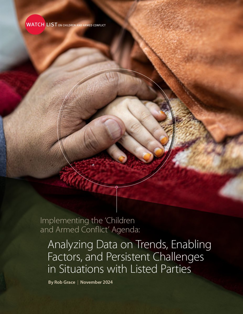 📢 NEW Watchlist Report: Implementing the ‘Children   and Armed Conflict’ Agenda: Analyzing Data on Trends, Enabling Factors, and Persistent Challenges in Situations with Listed Parties

Read it here: watchlist.org/publications/d…
