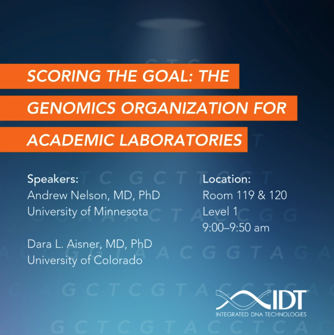 idtdna's tweet photo. 📢Are you at @AMPath in Vancouver today? Come down to IDT’s corporate workshop titled “Scoring the GOAL: The Genomics Organization for Academic Laboratories.” Learn more how we are empowering researchers in the #cancerresearch space.
Details below. #AMPath24 #AMP24 https://t.co/vNStJhFHYZ