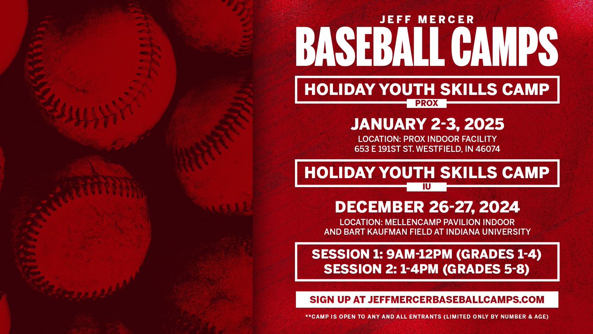 We are a few weeks away from our Winter Youth Camps! Be sure to sign up for our last youth camps before the 2025 season! Sign up below ⬇️ 

🔗: bit.ly/3VsYO8V
