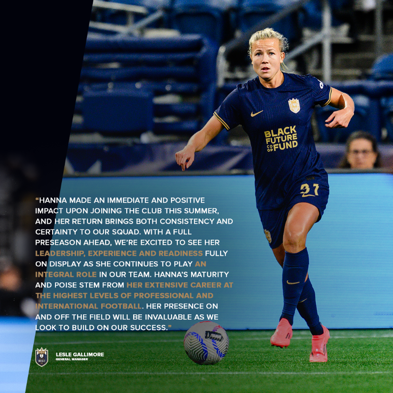 reignfc's tweet photo. .@hannaglas is 𝗕𝗔𝗖𝗞

Seattle Reign FC Signs Defender Hanna Glas to New Contract