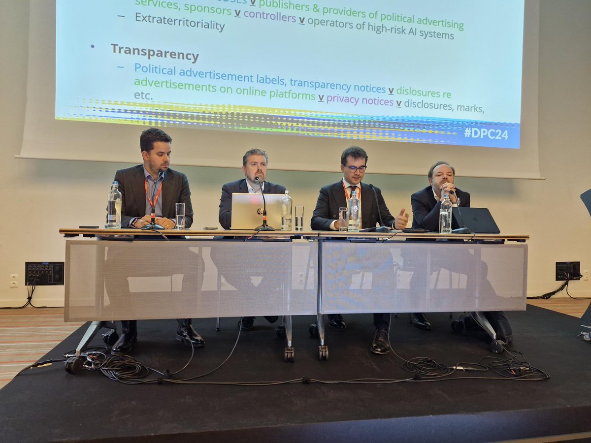 🌍 At the #DPC24, our speakers are discussing the new challenges for the global online advertising industry, with a spotlight on the EU's Digital Services Act and the Political Advertising Regulation.

🙏 Thank you very much to our speakers for this insightful conversation!
