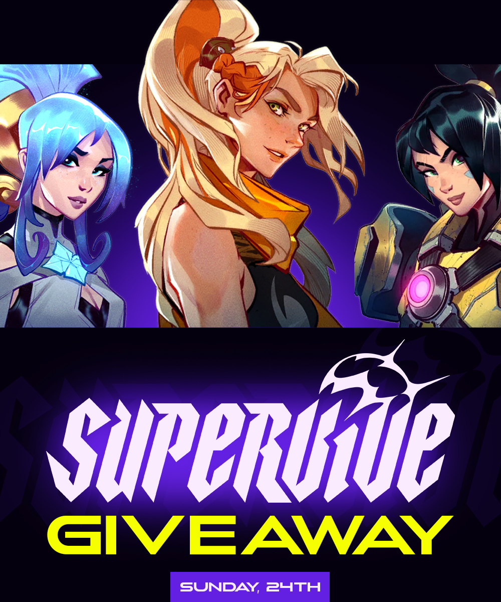 SUPERVIVE PATRON PACK CODE GIVEAWAY! 

Like, comment, retweet, &amp; follow!✨

SUPERVIVE is a new MOBA BR meets HERO SHOOTER that just officially released!
