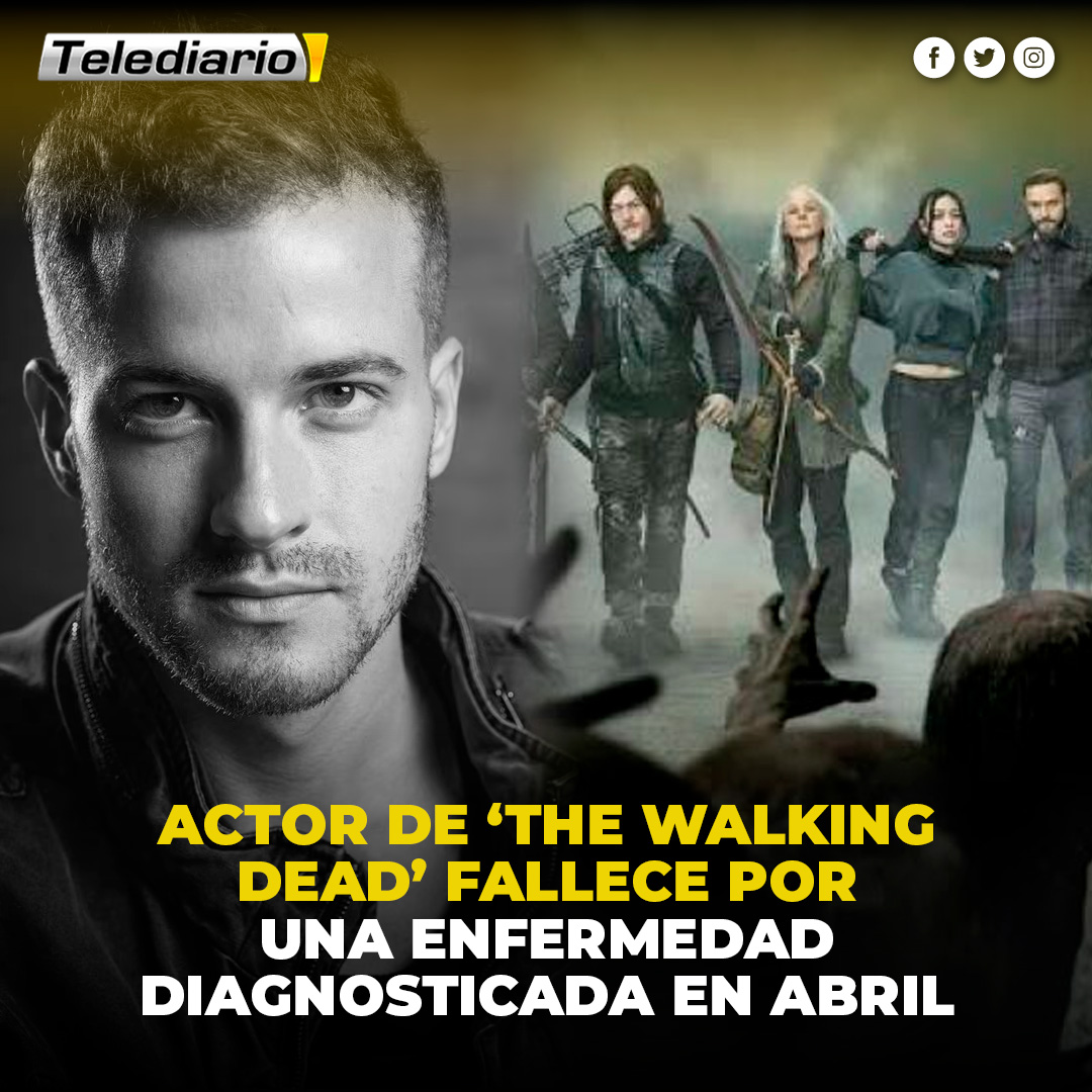 TelediarioGT's tweet photo. La esposa de Paul Teal comunicó el fallecimiento del actor, conocido por sus papeles en '#TheWalkingDead' y ‘#OneThreeHill’.
 ➡️  https://t.co/eDbFHWuVL8 https://t.co/FvzIcm0hxF