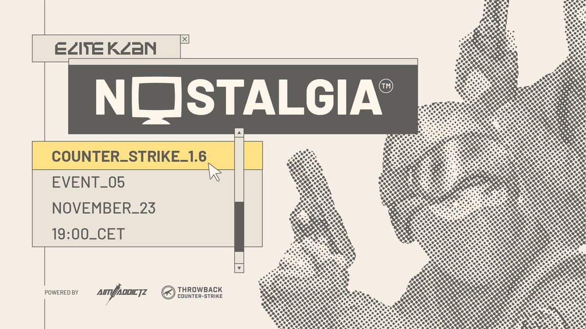 We're back with another Counter-Strike 1.6 5on5 event this Saturday, Nov 23! 🔥

👥 Join us on Discord: discord.com/invite/X3rc8Zv…
📝 Register here: nostalgia.eliteklan.gg

Let’s make some frags! 💥