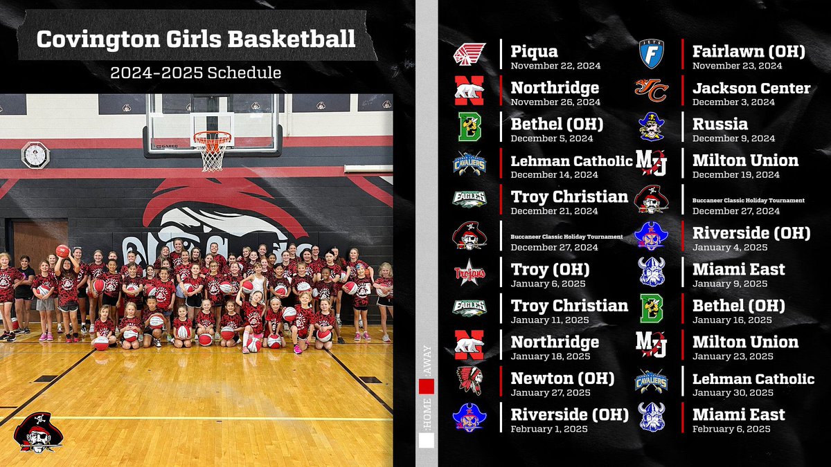 The girls’ basketball season kicks off this weekend! Come out to support the Lady Buccs! #BuccPride #Together