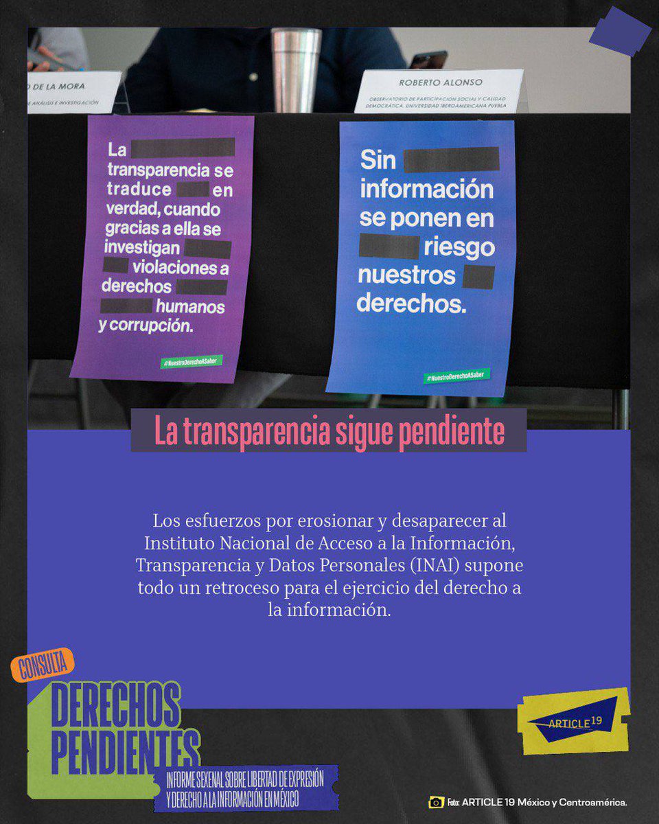 ⛔️ Sin transparencia no sabemos qué hace el gobierno

‼️ Por ello, el <a href="/INAImexico/">INAI</a> es fundamental para romper con la opacidad y dar paso a un Estado transparente y abierto.

#LoQueYaNoVamosASaber