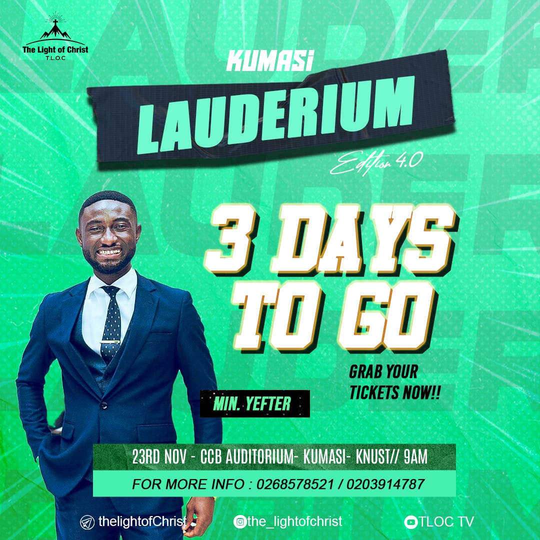 lightof_Christ's tweet photo. 🎤 3 DAYS TO GO! 🎶
Join us this Saturday, 23rd November, at the CCB Auditorium, KNUST at 9 AM for an unforgettable time of praise, worship, and ministration.

Experience the great worship minister Minister Yefter Nkansah live on stage

📞 For more info: 0268578521 / 0203914787 https://t.co/7ZMXViZHBi