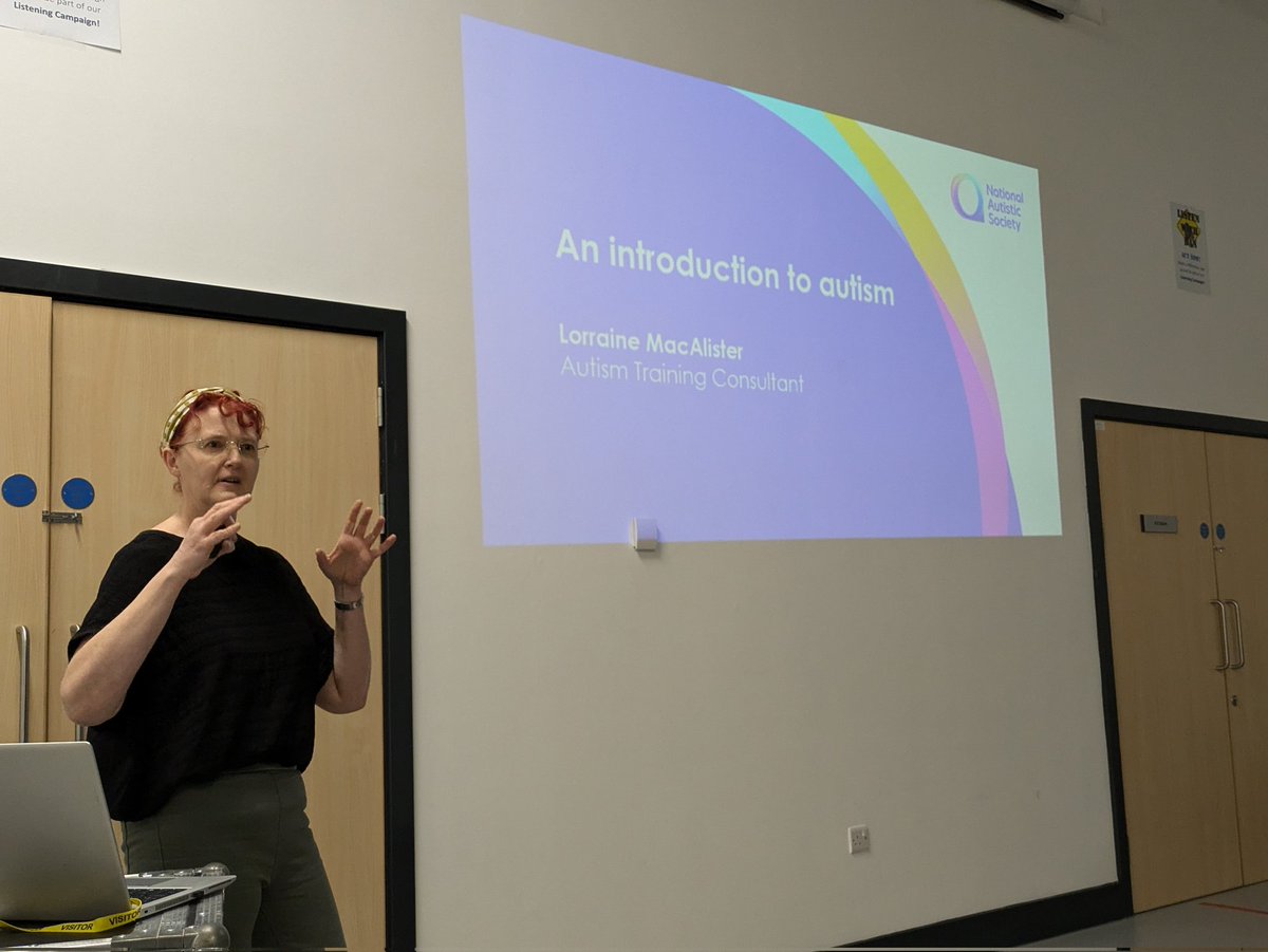 FountaindaleSch's tweet photo. Thanks to  @lorrainemac137 from @Autism for our great Autism staff training this evening. It was really informative and insightful. 
#fountaindalefamily https://t.co/0Mt7QZjthL