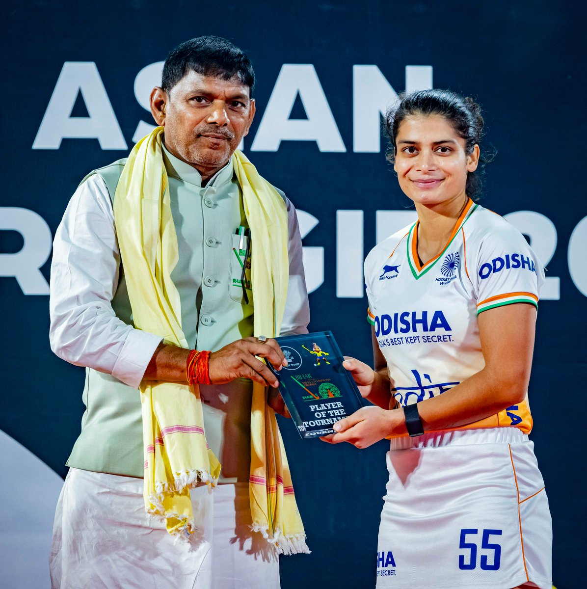 asia_hockey's tweet photo. Best Player Of the tournament
Deepika
Shirt # 55
Country India
Bihar Women’s Asian Champions Trophy Rajgir 2024
#BWACT2024
#asiahockey
@FIH_Hockey
@hoc https://t.co/wbqNCK8b0l