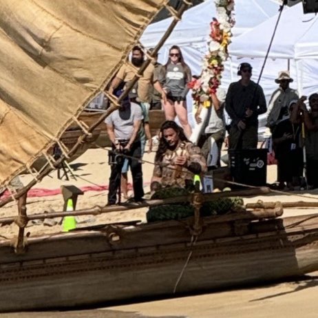 reelnewshawaii's tweet photo. Welp, you film out in public on one of the most popular beaches on the West Side and you're bound to have people take pics and get a leak or two, especially if you're Maui and Moana. https://t.co/u8pkCqmfeb