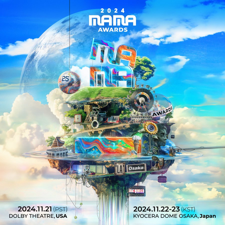MAMA2025_JP's tweet photo. 🎉🎶 プレゼントのお知らせ! 🎶🎉

MAMA Awards 2024のチケット100枚が当たるチャンス！(日本国内限定 🇯🇵) 🎟️✨

参加方法:
1️⃣ [@MAMA2024_Live] をフォロー
2️⃣ このツイートをいいね❤️
3️⃣ リツイート🔁

当選者発表＆チケット配布は 11/23(土)（一般販売開始日）
#2024MAMA #MAMAAWARDS https://t.co/IxvTz2rpbh