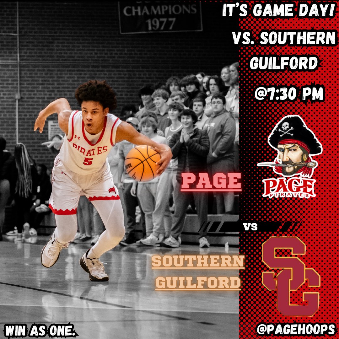 Game 2 is here and it’s time to Protect The House!! Your Page Varsity Boys Basketball Team will take on Southern Guilford in their home opener tonight at 7:30! Be there and be loud!! #WinAsOne