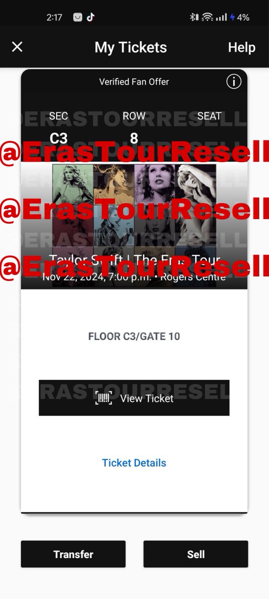Eras Tour Resell tweet media