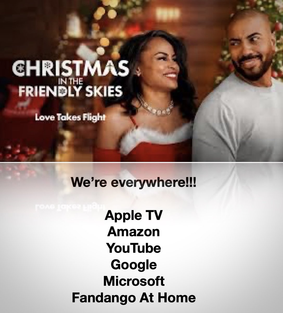 OMG! #ChristmasInTheFriendlySkies Co-written and directed by the lovely <a href="/victoriarowell/">Victoria Rowell</a> This film is too funny to miss!!! I'm also in it! Best cast &amp; crew ever! ✈️🧑🏽‍🎄
