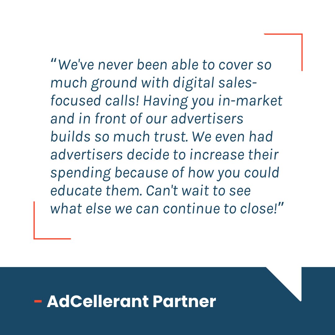 AdCellerant's tweet image. Fact: Having one of our experts join your sales calls can help you close more deals. 

We&apos;re your people if you’d like a white-labeled sales representative to join your next sales call. Send us a message to get started. 🤝
 
#DigitalMarketing #SalesSupport #AdTech