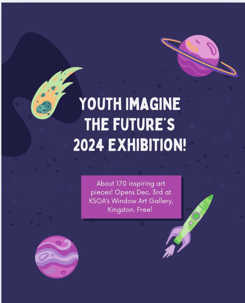 Our teens have designed a better future for us! 💛 Mark your calendars and don’t miss the Youth Imagine the Future 2024 exhibition at the <a href="/KSOAygk/">Kingston School of Art & Window Art Gallery</a>’s Window Art Gallery, starting December 3 (free). Come be inspired and support our local young artists! ✨