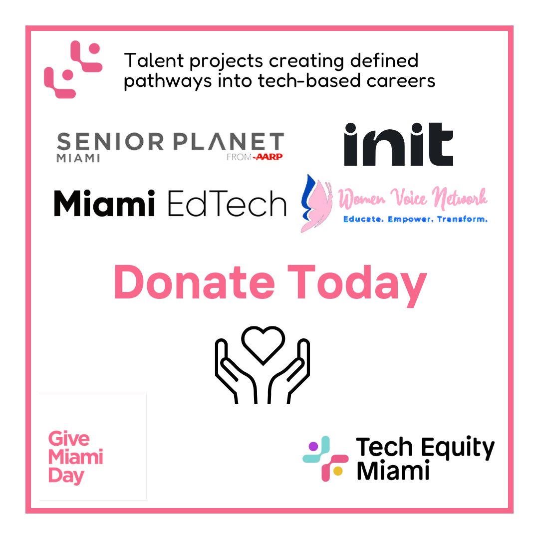 Momentum305's tweet image. Be a part of something bigger this Give Miami Day! Early Giving has started—join us in supporting Tech Equity Miami’s projects to create a more inclusive tech industry. Every donation helps. Let’s drive positive change together! #GiveMiamiDay #TechEquityMiami #SupportOurProjects