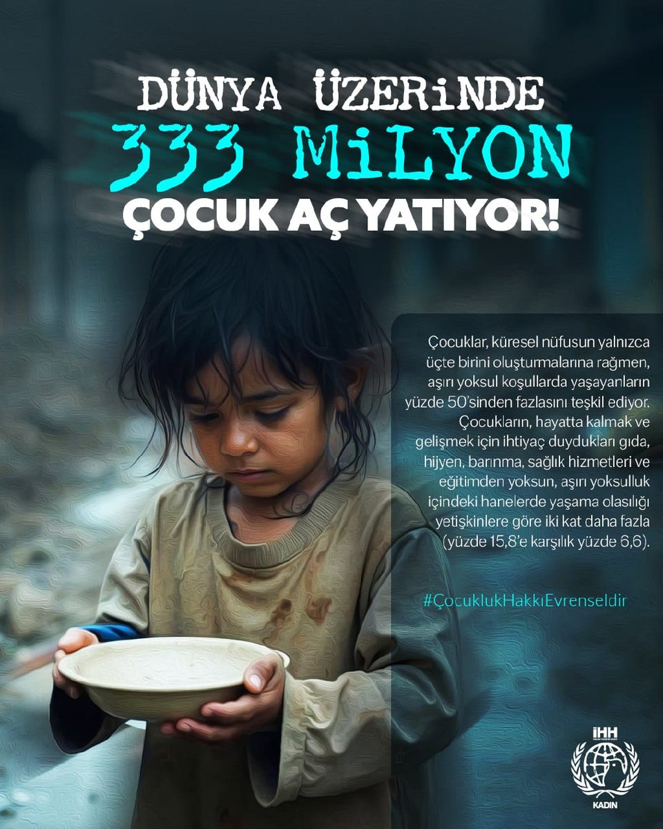 Dünya Üzerinde 33 Milyon Çocuk Aç Yatıyor!

#ÇocuklukHakkıEvrenseldir #DünyaÇocukHaklarıGünü